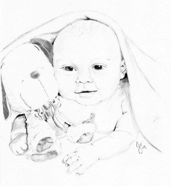 Baby Adrian with Dog