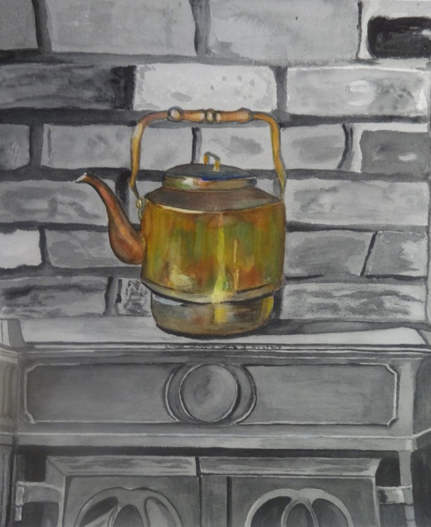 Copper tea kettle