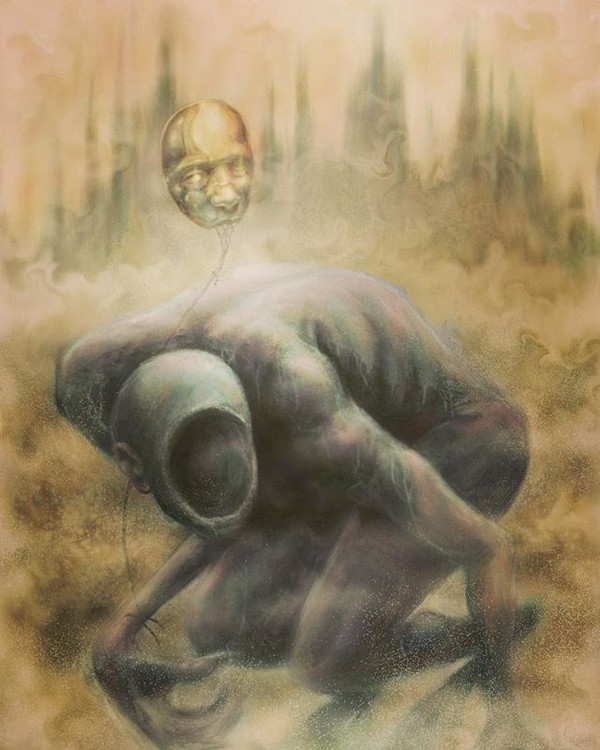 SOLOMON SPEAKS TO GHOSTS - 18x24 oil on canvas 