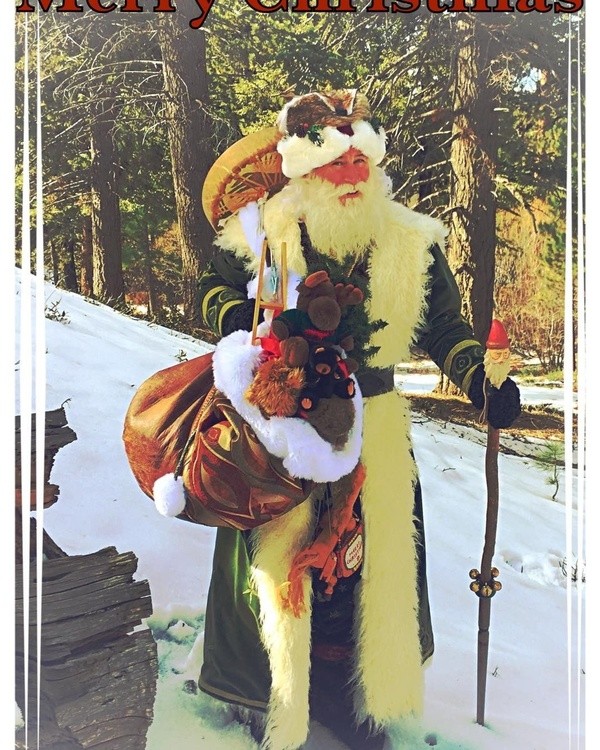 redsledsanta with gift