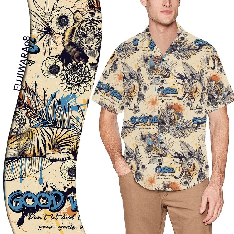Good Vibes Tiger Pattern