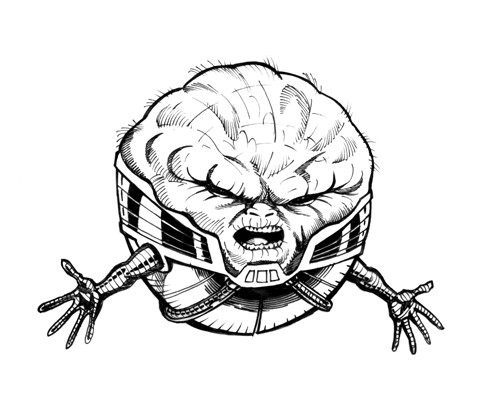 Can't fit a cap on that head!
