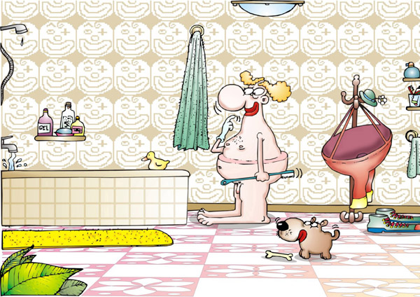 Clown in the bath
