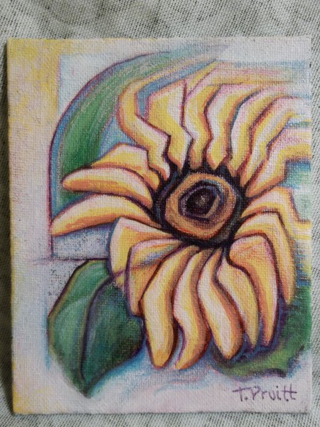 Sunflower in Wind