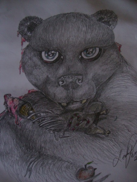greedy bear sketch