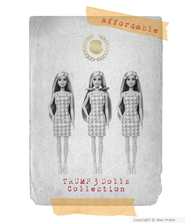affordable TRUMP 3 dolls collection