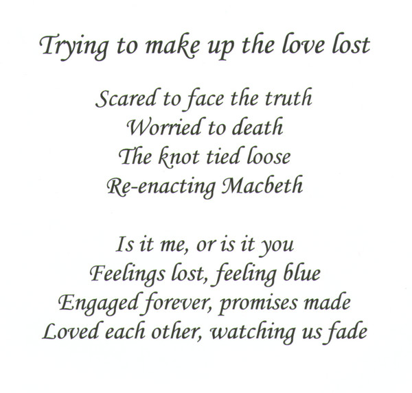 Trying to make up the love lost
