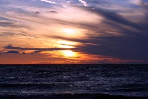 Sun Set Over The Lake