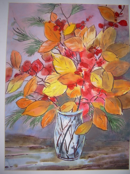 Autumn Leaves in Vase