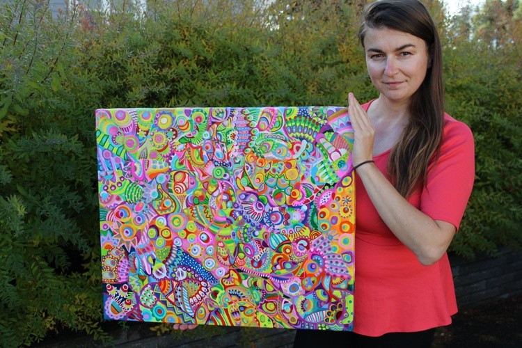 This is me with my art :)