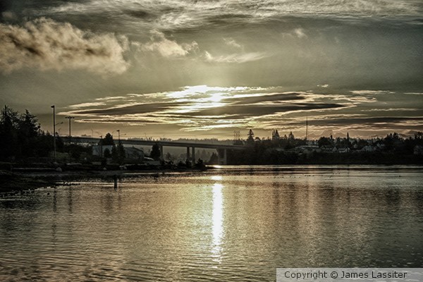 Sunup by the bridge