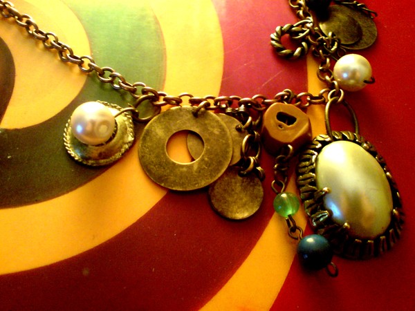 Retro charm necklace