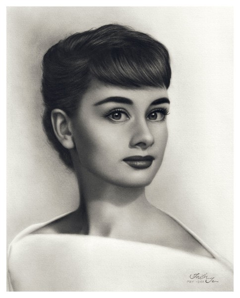 Portrait of Ms. Audrey Hepburn
