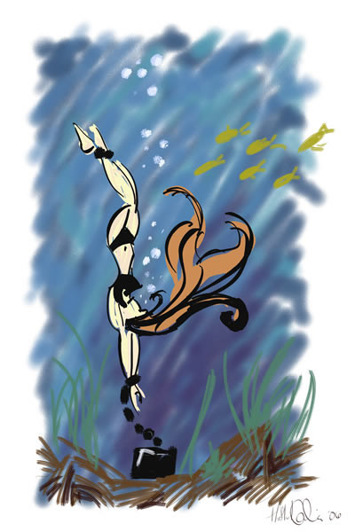 Under the sea: Illistration Friday