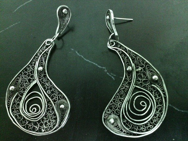 Silver Earrings_Filigree