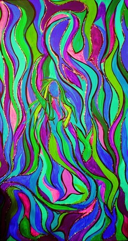 Mermaid Glitter Shred Multic 0308 67x36cm