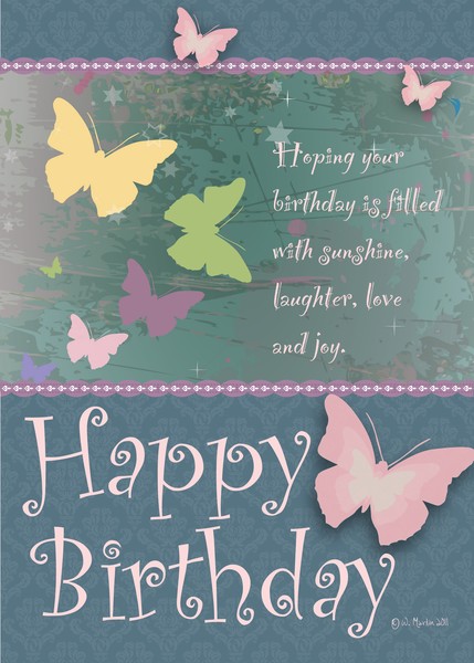 Butterflies and Birthdays BIrthday Card