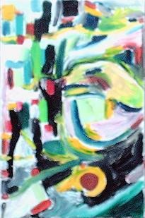 abstrait bleu et vert
