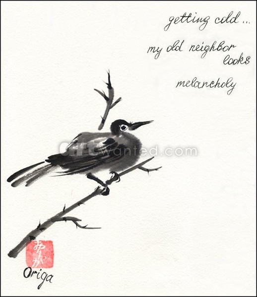 Old neighbor. Haiga.