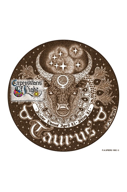 ExpoLight-Graphic-Arts-Zodiac-1992-0002-Taurus (Pen-&-Ink-Sepia-SP)