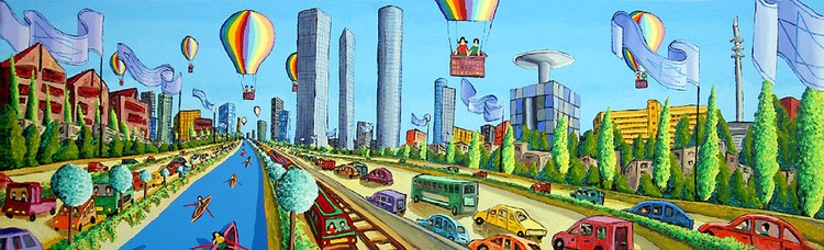 raphael perez famous israeli naive painter read the interview about his naif paintings 