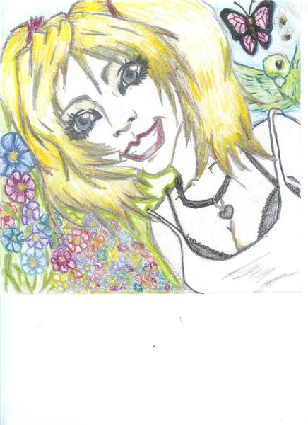 Blondie and flowers :D