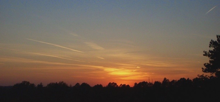 Contrails Sunset
