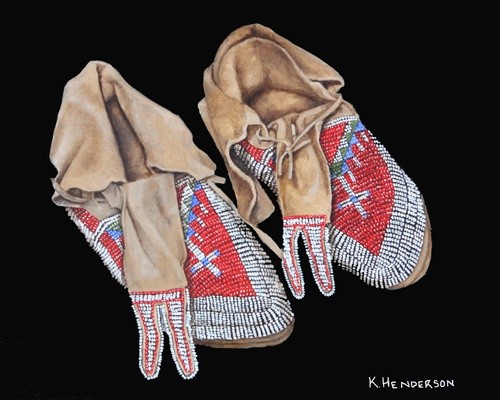 Beaded Moccasins By K Henderson
