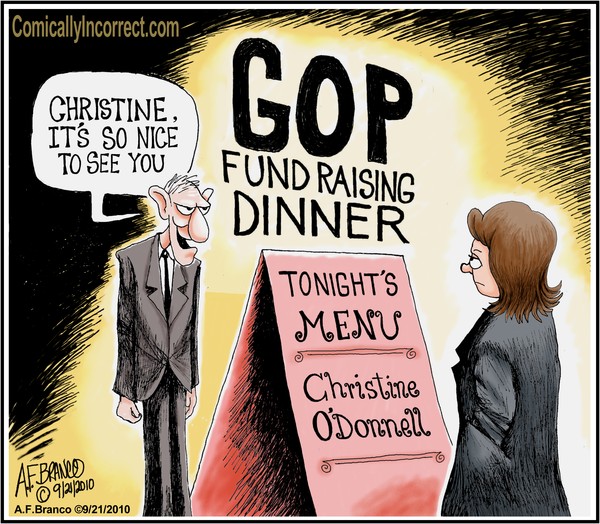 Christine O'Donnell and the G.O.P (Cartoon)