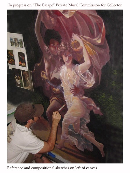 Progress photo of Canvas Mural
