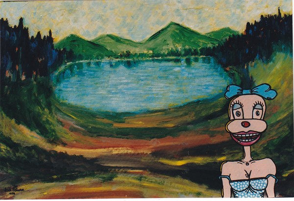 PAESAGGIO INTERIORE CON FIGURA