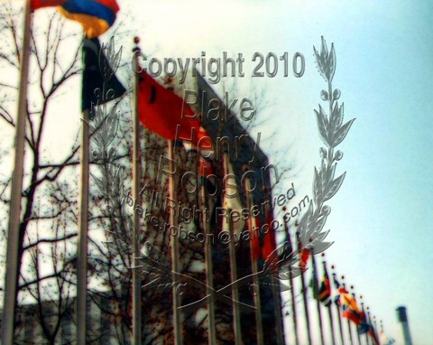 United Nations General Assemble Building & Flags