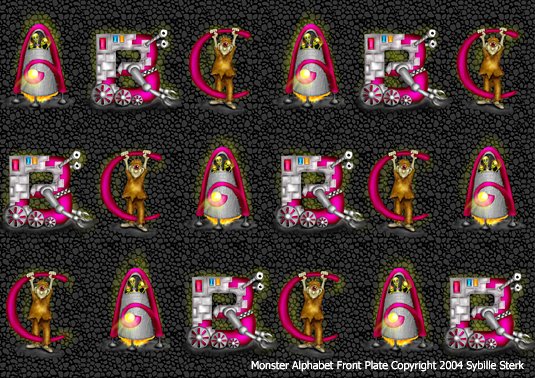Monster Alphabet (Front Plate)