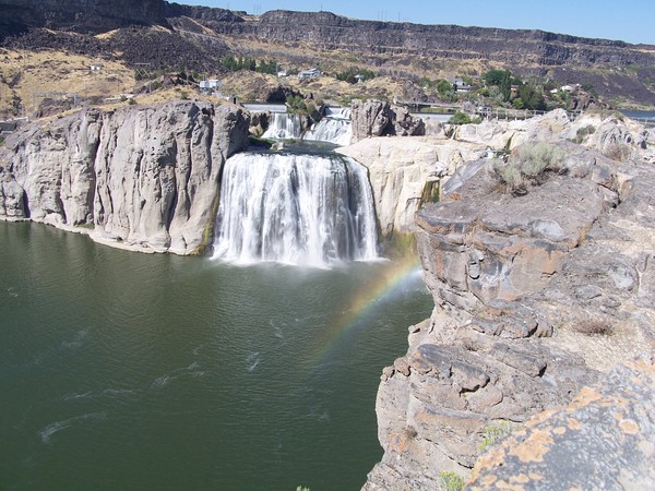 Rainbow in the mist of Shoshone Falls, Idaho