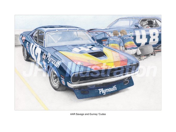 Swede Savage/Dan Gurney AAR Cuda's