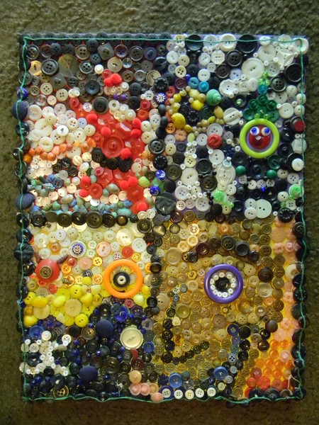 Trippy button art