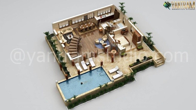  3D Floor Plan Services of a Traditional-style house in  Chicago, Illinois