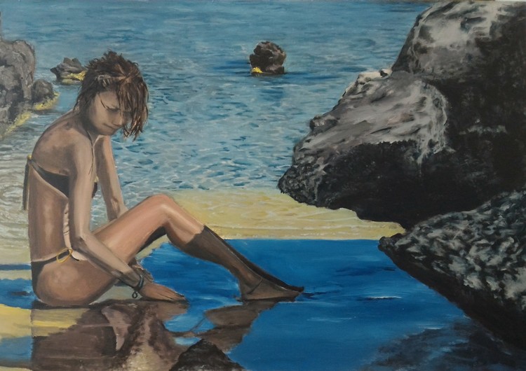 pensiero sulla spiaggia