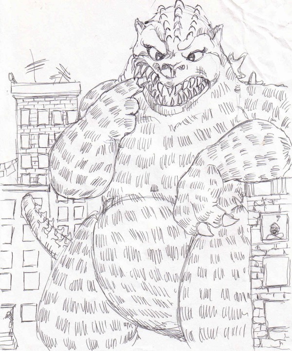 GODZILLA FINISHED A MEAL.