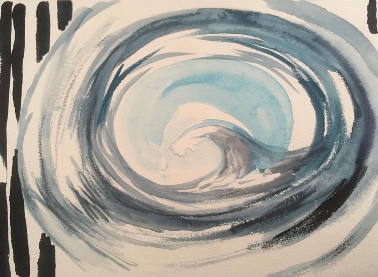watercolor  wave water art arte photo artgallery artoftheday artist artgallery pencildrawing artwark