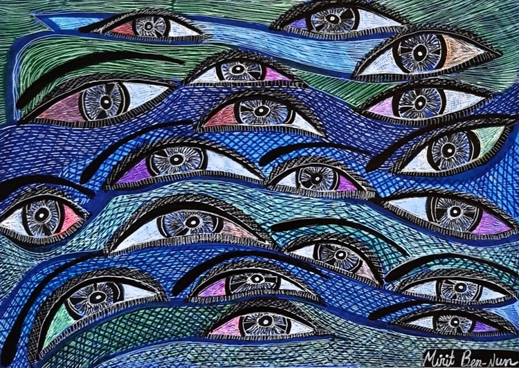 eye painting modern israeli painter mirit ben nun