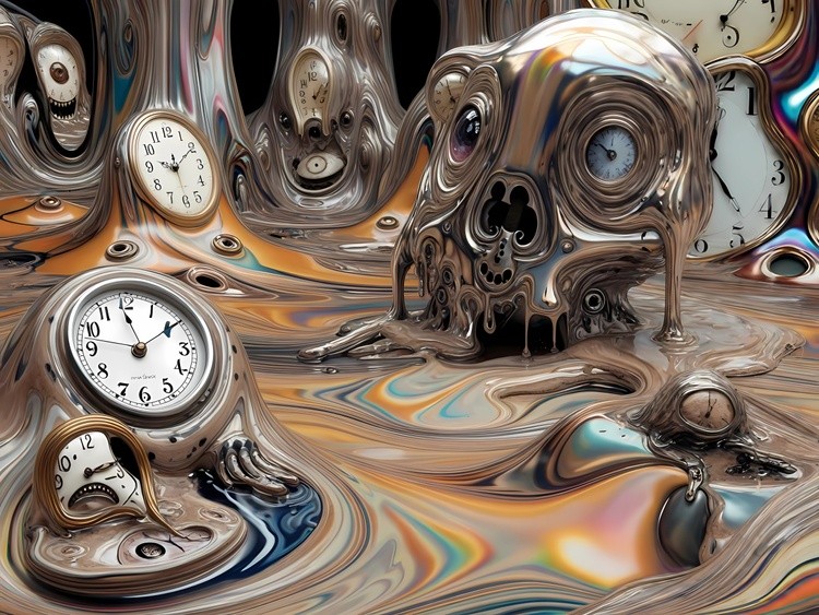 Melting Clocks and Skull