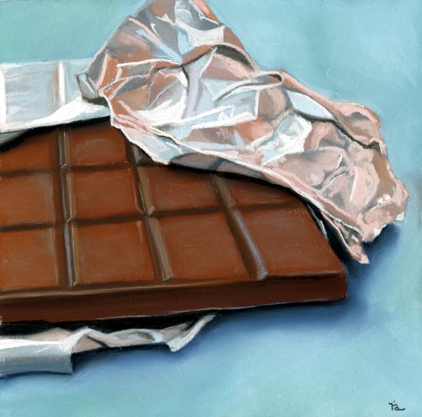 foiled chocolate bar
