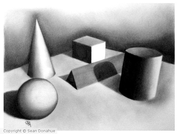 Shading Study, Solid Opaque Shapes