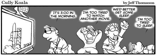 Too tired to sleep