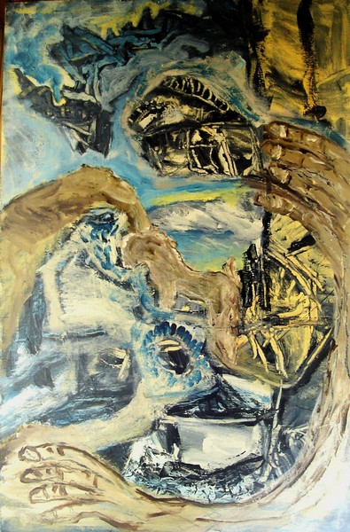 Abstract with Patch of Sky