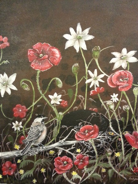 In the poppy garden