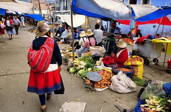 Market in Huaraz, Peru