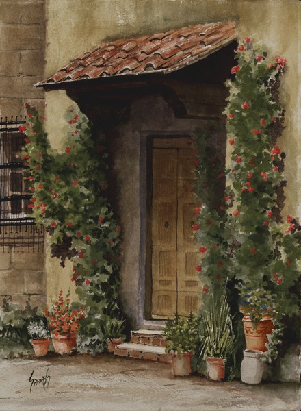 Door with Roses