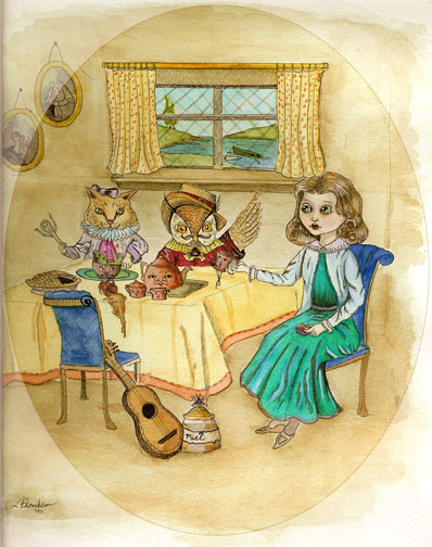 The Owl and the Pussy Cat stop in for Tea